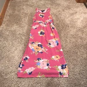 Girls long dress with bottom slit